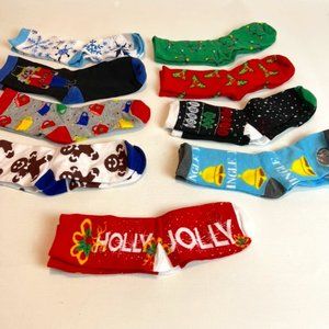 Christmas sock 9 pairs NWOT
